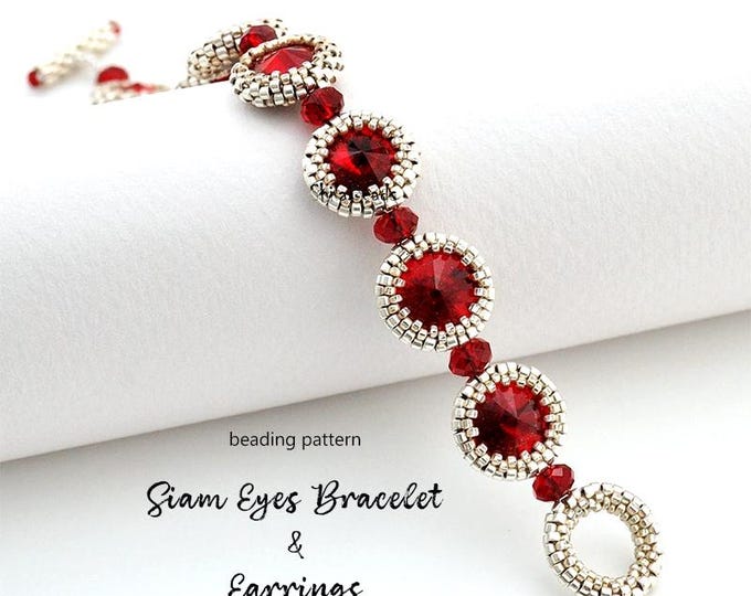 Seed Bead & Crystal Bracelet Pattern: Siam Eyes Jewelry (PDF)