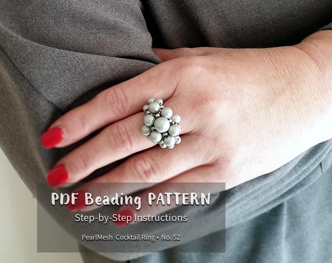 Bold Statement Seed Bead Ring • Netting & RAW Tutorial • PDF Beading Pattern