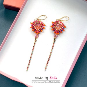 Beading Pattern Tutorial Step by step INSTANT download PDF Gypsy Dance Earrings No 30 image 1