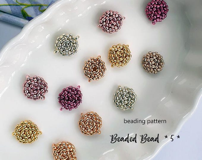 Beaded Peyote Component • Connector for jewelry making • Tutorial with delica beads • PDF Pattern