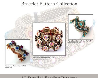 Complete Bracelet Pattern Collection • 10 Detailed Beading Designs (Instant PDF Download)