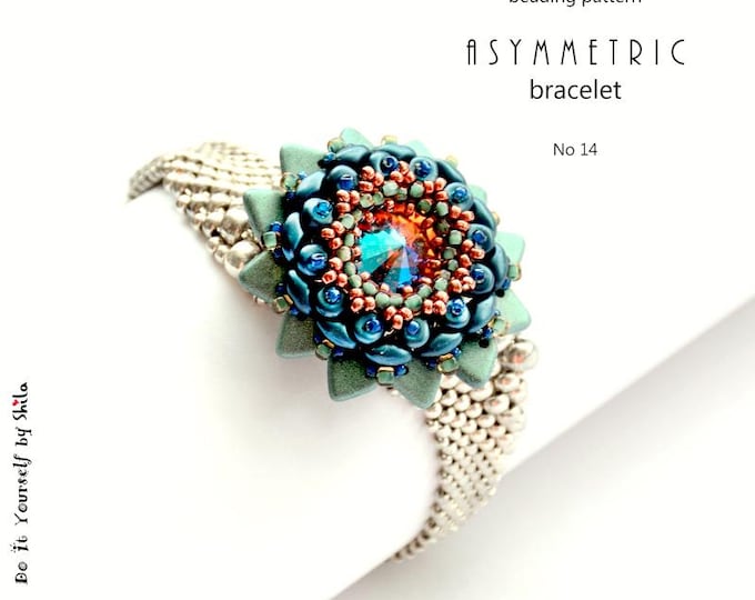 Beaded Bracelet & Pendant Tutorial: Asymmetric Jewelry Pattern (PDF Download)