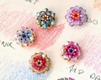 Charms for jewelry making Beaded Disc Pattern CRAW Tutorial (PDF Download)