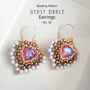Beading Pattern Tutorial Step by step INSTANT download PDF Gypsy Dance Earrings No 30 image 6