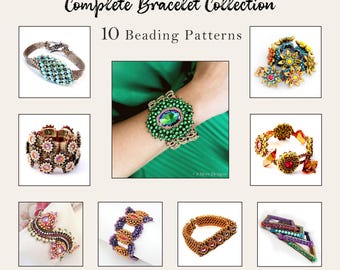Complete Bracelet Pattern Collection • 10 Detailed Beading Designs (Instant PDF Download)