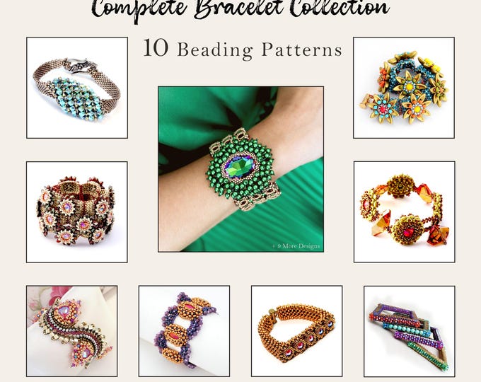 Complete Bracelet Pattern Collection • 10 Detailed Beading Designs (Instant PDF Download)