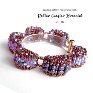 DIY Beading Pattern Tutorial Step by step INSTANT download PDF Tutorial - Roller Coaster Bracelet No 74