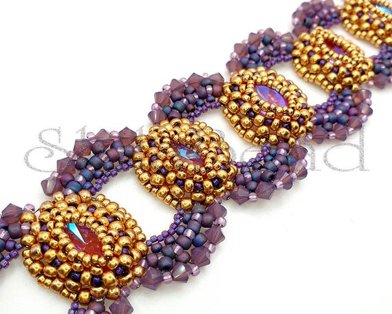 Beading Kit St. Lucia Bracelet No 31 Gold/Purple