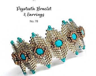 Beaded Bracelet Pattern: Seed Beads, Crystals, Pearls (PDF Tutorial)