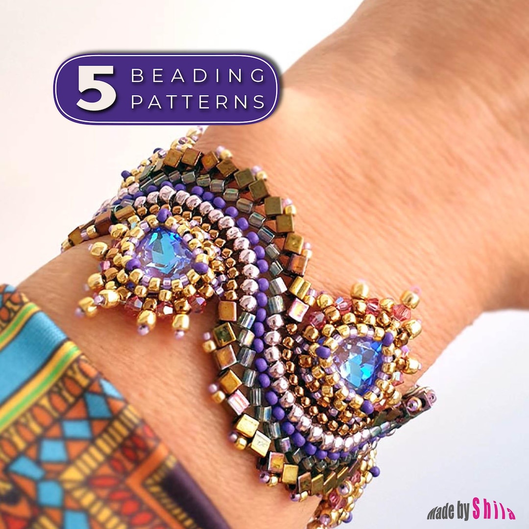 5 Beading Patterns PDF Bundle • Seed Bead Bracelet Tutorial ...