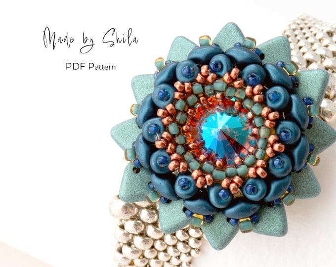 Beaded Bracelet & Pendant Tutorial: Asymmetric Jewelry Pattern (PDF Download)