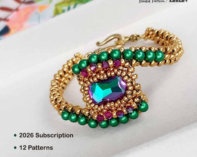 2026 Beading Pattern Subscription • Seed Bead Jewelry Tutorials (PDF Patterns)