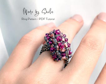 Seed Bead Ring Pattern • Beginner Step-by-Step PDF • Instant Download