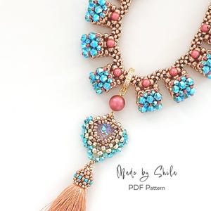 Seed Bead Necklace, Earrings & Tassel Patterns PDF •  Crystals and Pearls • 3 Beading Tutorials