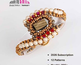 2026 Beading Pattern Subscription • Seed Bead Jewelry Tutorials (PDF Patterns)