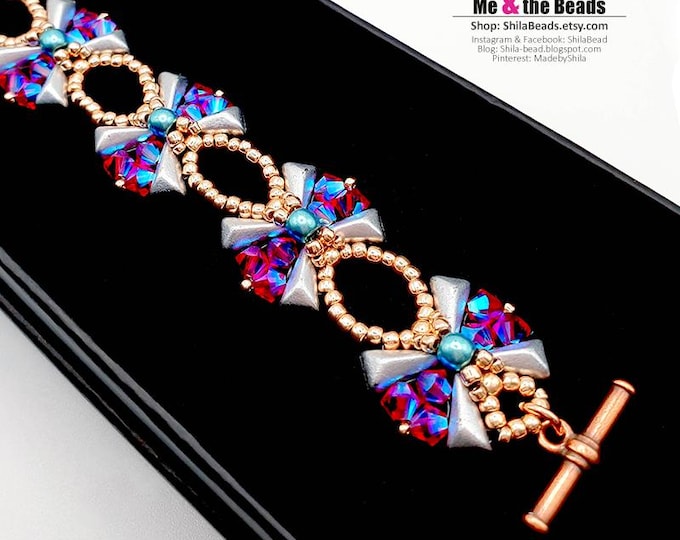 Beaded Bracelet Pattern: Moulin Rouge Seed Bead Tutorial (PDF)