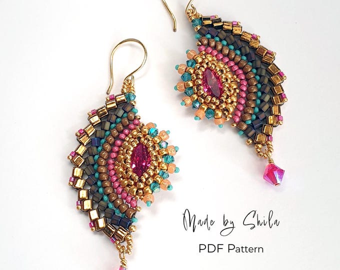 Dragon Dance Earrings Pattern: Beaded Jewelry Tutorial (PDF)