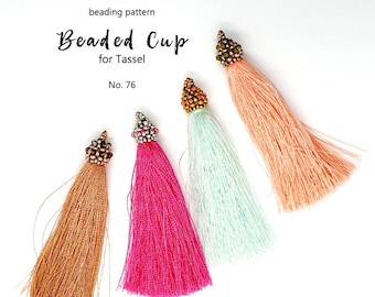 Beaded Cap for Tassel Pattern: Beginner DIY Jewelry (PDF Pattern)