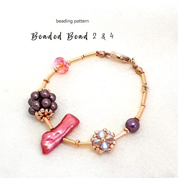 Beaded Bead Bracelet Tutorial: Seed Bead & Crystal Patterns (PDF Download)