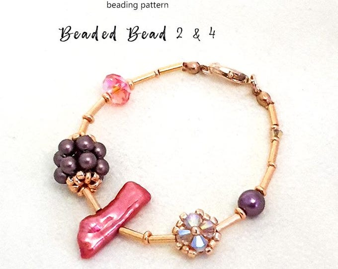 Beaded Bead Bracelet Tutorial: Seed Bead & Crystal Patterns (PDF Download)