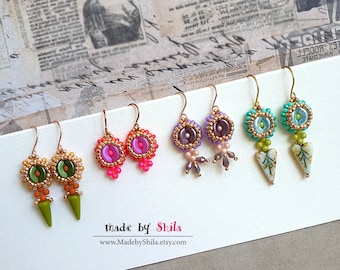 Arcos Seed Bead Earrings Pattern: Step-by-Step Jewelry Tutorial (PDF Download)