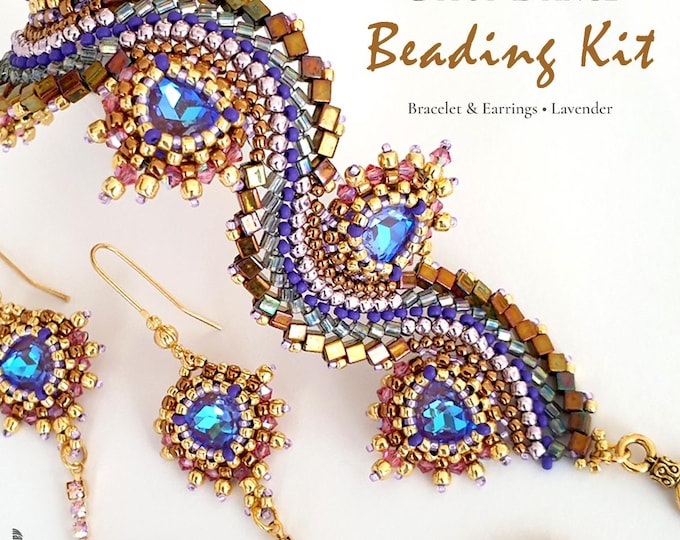 Beading Kit Bracelet & Earrings • DIY Jewelry Kit • Seed Bead Kit • Free US Shipping