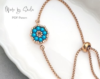 CRAW Beading Pattern PDF • Beaded Bracelet Tutorial • Seed Bead Jewelry • Crystal Pearl Bracelet DIY