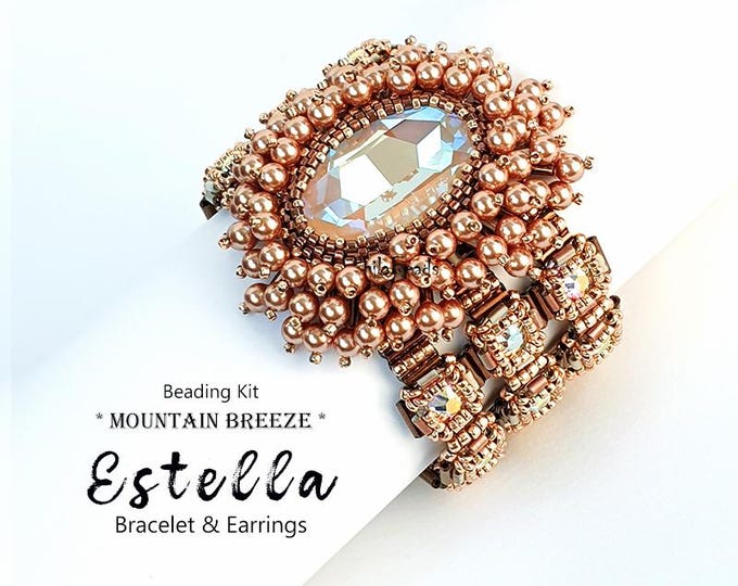 Beaded Bracelet & Earrings Tutorial: Bugle Beads, Pearls (PDF Download)