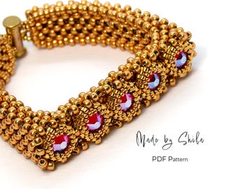 Seed Bead Bracelet Pattern • CRAW Peyote • PDF Bracelet Tutorial • DIY Jewelry (Digital Download)