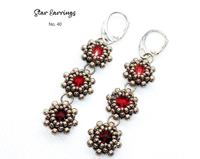 Beaded Star Earrings Pattern: RAW Seed Bead Jewelry Tutorial (PDF)