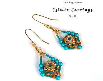 Beaded Earring Pattern: Crystal & Seed Bead Tutorial (PDF)
