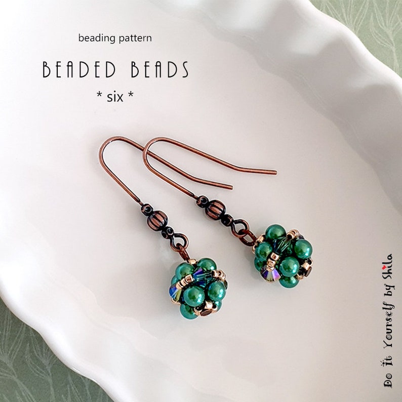 Jewelry making Beading Pattern Tutorial Step by step INSTANT download PDF Beaded Bead six image 7