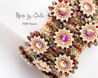 Statement Beaded Bracelet Pattern PDF • RAW Seed Bead Tutorial (Instant Download)
