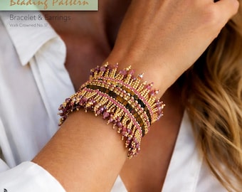 Beginner Beaded Bracelet & Earrings Pattern PDF • Herringbone Stitch Tutorial • DIY Jewelry Pattern (Instant Download)