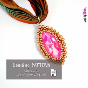 Rijgpatroon • RAW-ring voor 32 x 17 mm kristallen navette (pdf-download)