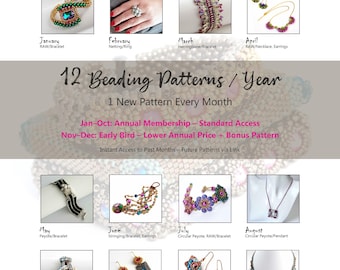 Annual Beading Pattern Collection 2026 • 12 New Designs (Monthly Release)