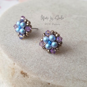 Perlen Ohrstecker Ohrringe PDF Nähanleitung • RAW-Technik
