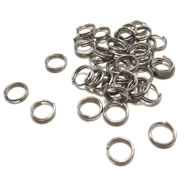 Stainless Steel Split Rings | Strong 6mm or 11mm Tiny Key Ring Connectors for Securely Attaching Small Parts and Findings