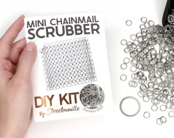 DIY Chainmail Scrubber Kit | Craft a Steel Scrubber for Cleaning Cast Iron from Included Supplies and Tutorial with this Beginner DIY Kit