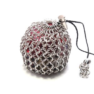 Bolsa para dados de malla metálica - Bolsa de fantasía con cordón ajustable, hecha a mano en el metal y tamaño que elijas.