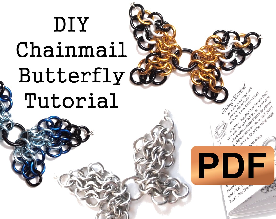 DIY Chainmail Butterfly Tutorial How to make a Butterfly Etsy
