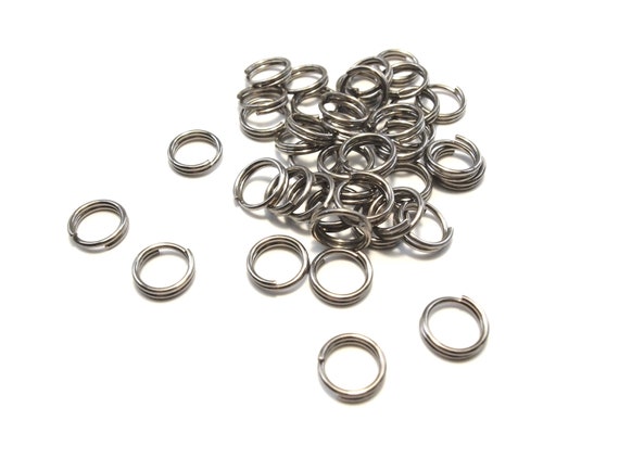 100 Pcs Split Ring, Small Key Rings Bulk Split Keychain Rings DIY Craft  Metal Keychain Connector Accessories (15mm)