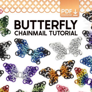 Chainmail Butterfly Necklace Tutorial - DIY Jewelry Making Guide and Patterns (PDF Download)