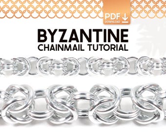 Byzantine Chain Bracelet and Necklace Tutorial - Beginner Chainmail Jewelry Making Guide (PDF Download)