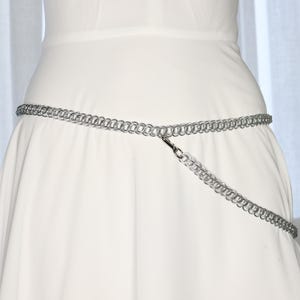 Gothic Draping Chain Belt - Chainmail Waist Belt Handmade in Your Choice of Colors