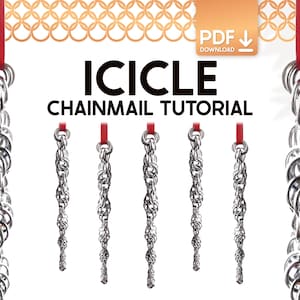 Samouczek wykonania ozdoby w kształcie sopla z kolczugi – przewodnik dla początkujących, jak zrobić dekorację domu na zimę (pobierz plik PDF)