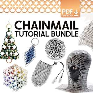 Chainmail Tutorial Bundle – Costume, Toy, Gift, and Ornament Craft Guides and Patterns (PDF Download)