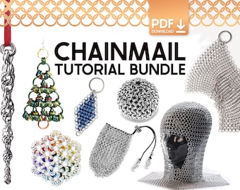 Chainmail Tutorial Bundle – Costume, Toy, Gift, and Ornament Craft Guides and Patterns (PDF Download)