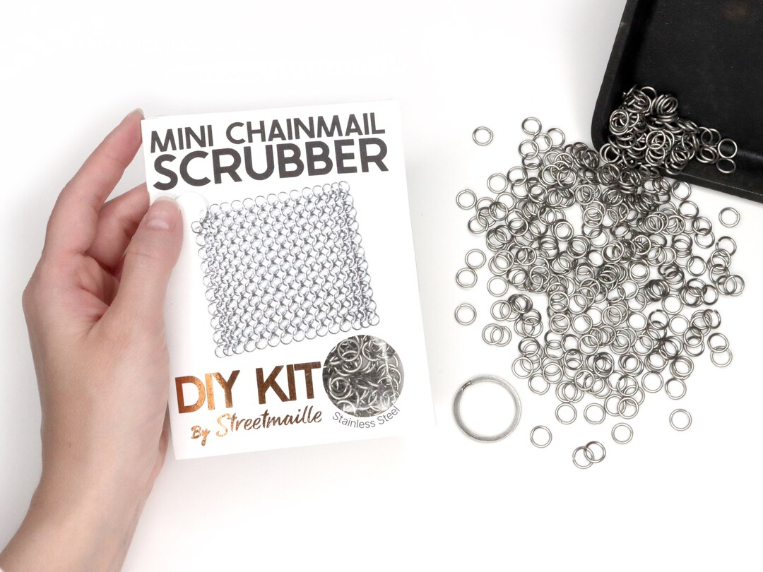 DIY Chainmail Scrubber Kit Craft a Steel Scrubber for Cleaning