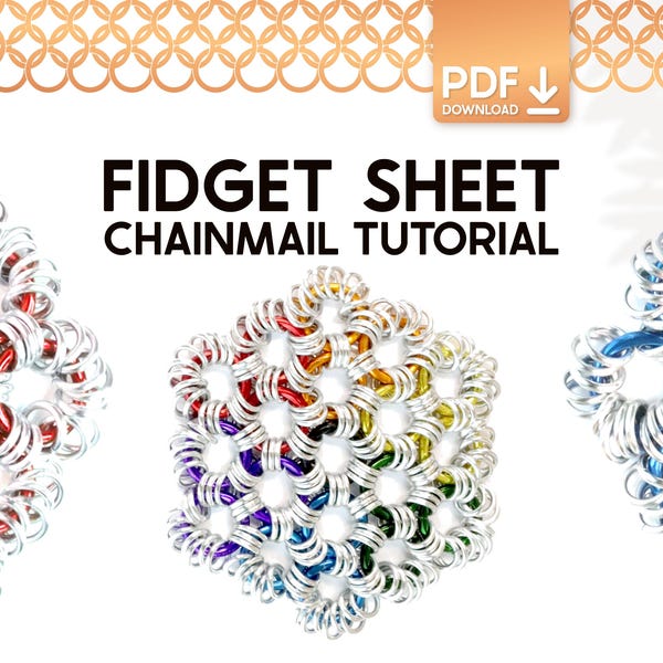 Chainmail Fidget Toy Tutorial - Beginner Japanese Weave Metal Craft Guide and Patterns (PDF Download)